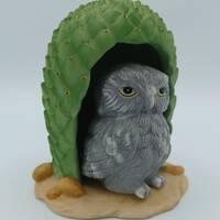 Woodland Surprises Owl Figurine, Franklin Porcelain 1984