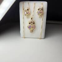 Owl Earrings, Owl,Earrings design, Owl Necklace,Necklace with Owl Design,Necklace w Owl Inspired Des