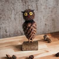 Vintage Handmade owl figure, owl gift figurine, Handmade owl, cute owl figurine, male teacher gift, 