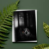Owl Spiral Notebook: Dark Academia Stationery, Bird Lover Gift
