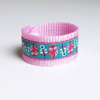 SOS Armband ElternFINDER sleepy Owls / Kinderarmband f&uuml;r Telefonnummer / ID Notfallarmband / sc