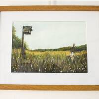 The Wren - Ulchabhán Box (Owl Box) Original Gouache Painting