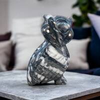 Owl statue, Stone owl, Owl figure, Owl carving, Marble decor, Carved stone animal, Owl table decor