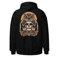 Owl Skull, Traditional Tattoo Hoodie, Owl Hoodie, Skull Hoodie, Tattoo Gift, Tattoo Design, Old Scho