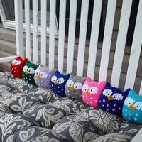 Hand Knitted -Plush Stuffed Owls