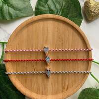 Owl Silver Charm Pink Adjustable Friendship Bracelet Grey Cord Animal Wish Jewelry Red Gift for Her