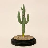 Saguaro Cactus with Elf Owl - Small Sculpture