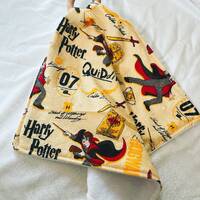 Yellow Wizard Themed Baby Lovey made with licensed Harry Potter Fabric | Wizard Owl | baby shower gi