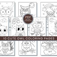 Owl Coloring Pages, Owl PDF Coloring Owl Printables, Owl Coloring Sheets, Cute Owl Coloring Pages, O