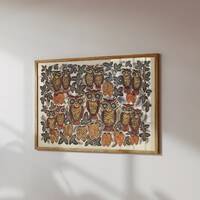 Owls Ukraine Folk Wall Art - Ukrainian Traditional Vintage Poster - National Ukraine Printable Art I