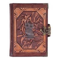 Refillable Leather Owl Journal