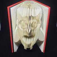 Owl Heart Folded Book Art - Book Origami - Book Decor - Unique Gift