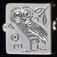 Athenian Owl  Square Ring,Handcrafted in 925 Sterling Silver-Goddess Athena Sacred Bird-Symbol of Wi