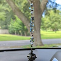 Rear View Mirror Accessory/Owl Rear View Mirror Charm/Bead Rear View Mirror Accessory