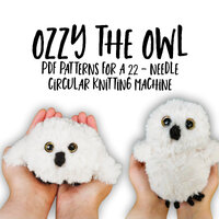 Ozzy the Owl - Circular Knitting machine PDF pattern - Sentro knitting machine, Addi Express Profess