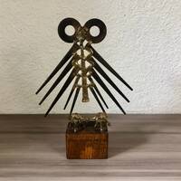 Vintage Mid Century Modern Modernist Metal  Owl Vessel, Vintage nail art, Brutalist Owl Sculpture