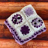 Crochet Owl Blanket, Baby Owl Blanket, Crochet Baby Blanket, Granny Square Blanket, Baby Owl