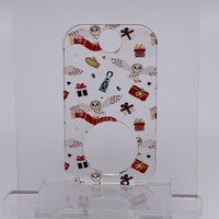 Limited edition Rectangular Owl w/packages print on clear acrylic thread drops. A Crossed In Stitche