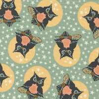 Owl O Ween Owls in Gobblin Green 31190 15 by Urban Chicks  for Moda Fabrics  sold in 1/2 yard increm