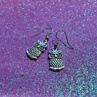Handmade Silver Owl Earrings