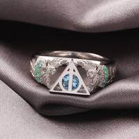 Custom Magical Owl Engagement Ring Wedding Ring Promise Ring Nerdy Geeky Fantasy Jewelry