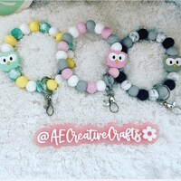 Owl Beaded Wristlet | Owl Wristlet | Owl Keychain Wristlet | Owls | Beaded Wristlet | Car Keychain W