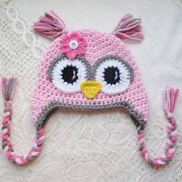 Crochet Owl Hat, Owl Costume, Newborn Photo Prop, Baby Halloween Costume, Toddler Owl Hat, Owl Beani