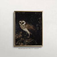 Midnight Owl | Moody Wall Art | Dark Academia Art Prints | Dark Art Print | #M10