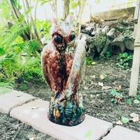 Large Royal Copenhagen snowy owl porcelain  animal figurine design Peter Herold antique vintage dani