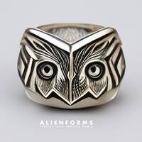 owl ring, owl silver ring, owl men's ring, bird ring, anniversary gift, silver ring,animal ring,