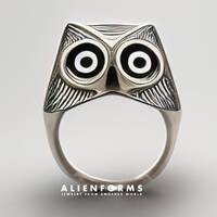 owl ring, owl silver ring, owl men's ring, bird ring, anniversary gift, silver ring,animal ring,