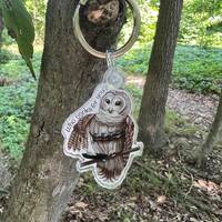 Barred Owl Keychain
