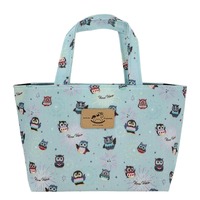 Waterproof Owl Small Handbag Tote Purse, Cute Gift for Animal Lovers, Casual Everyday Bag