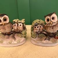 Vintage Homco Owls and Owlets Figurines