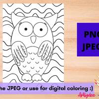 Procreate Coloring Pages, Owl Coloring Page, Adult Coloring, Coloring Pages, Digital Coloring, Print