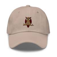 Owl Dad Hat, Owl Lovers Gifts Hats, Owl Graphic, Embroidered Unisex Hat, Handmade Dad Cap, Adjustabl