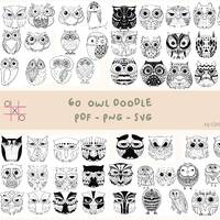 60 Owl Vector Files: Decorative Owl Clipart (SVG, PNG, PDF)