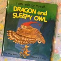 RARE Vintage 1985 ‘Dragon and Sleepy Owl’ Hardback Book Story By Lucy Kincaid & Beau
