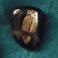 Handpainted Owl Rock Paper Weight