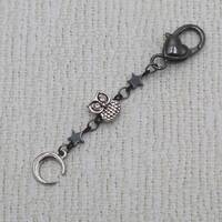Owl & Moon Keychain