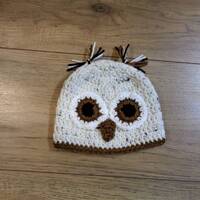 Crochet Owl Hat: Tweed Winter Cap, All Sizes