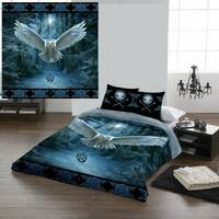 Anne Stokes Owl Bedding: Gothic Duvet Cover Set - UK Kingsize / US Queensize