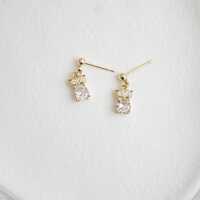 Gold Dainty Tiny CZ Owl Stud Earrings, Minimalist Animal Earring, Halloween Jewelry