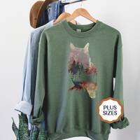 Owl Shirts Wildlife Nature Animal lover Shirt Owl Lover Gifts Sweatshirt for women Military Green