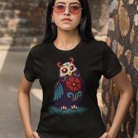 Owl Shirt Dia De Los Muertos, Owl Gifts For Women Sugar Skull Shirt, Animal Skeleton Shirt Day Of Th