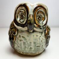 Vintage Søholm owl figurine, design Joseph Simon, Søholm Denmark 1970s Mid Century Mod
