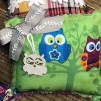 BIRD PILLOW pairs, owl, basket filler,