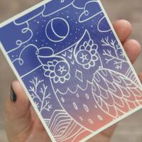 Night Owl - Glow In The Dark Vinyl Sticker