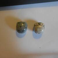 Ceramic Bead - OWL - Gray