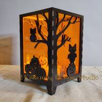 Cats and Owls, Halloween, Candle Lantern